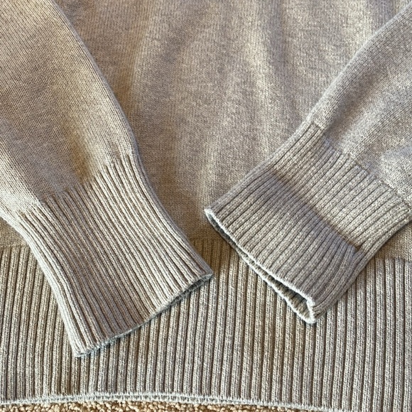 Lands End Drifter Crew Fisherman Cotton L/S Sweater Gray Size Medium 8-10 - Picture 4 of 9